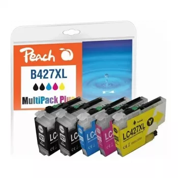 Peach Remanufactured Ink Cartridge Multipack Brother LC-427XL (2 melna, 1 ciāna, 1 fuksīna, 1 dzeltena) High Yield