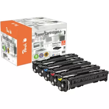 PEACH Toner Spar Pack Plus PT1160 saderīgs ar HP 207A - 4 komplekts (melns, ciāna, fuksīna, dzeltens)