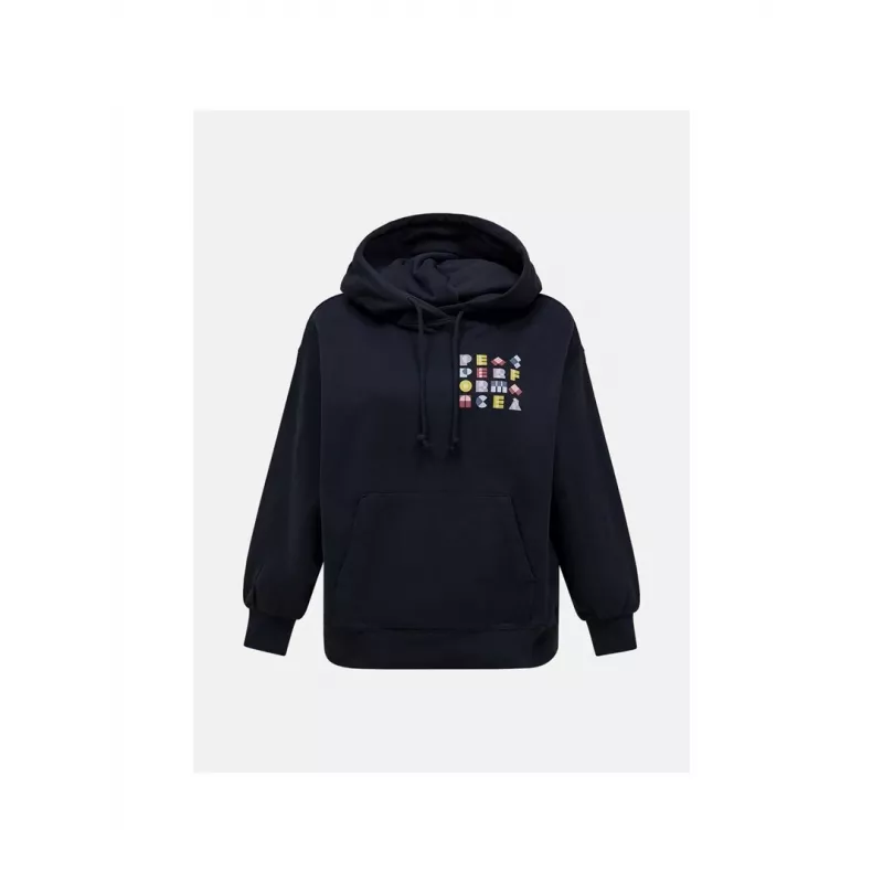 PEAK PERFORMANCE W Terry Graphic Hood Sieviešu kapuce Melna - M