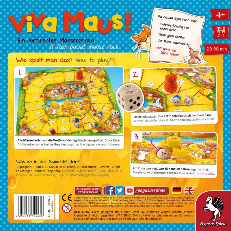 Pegasus Spiele Viva Maus! Kāršu spēle