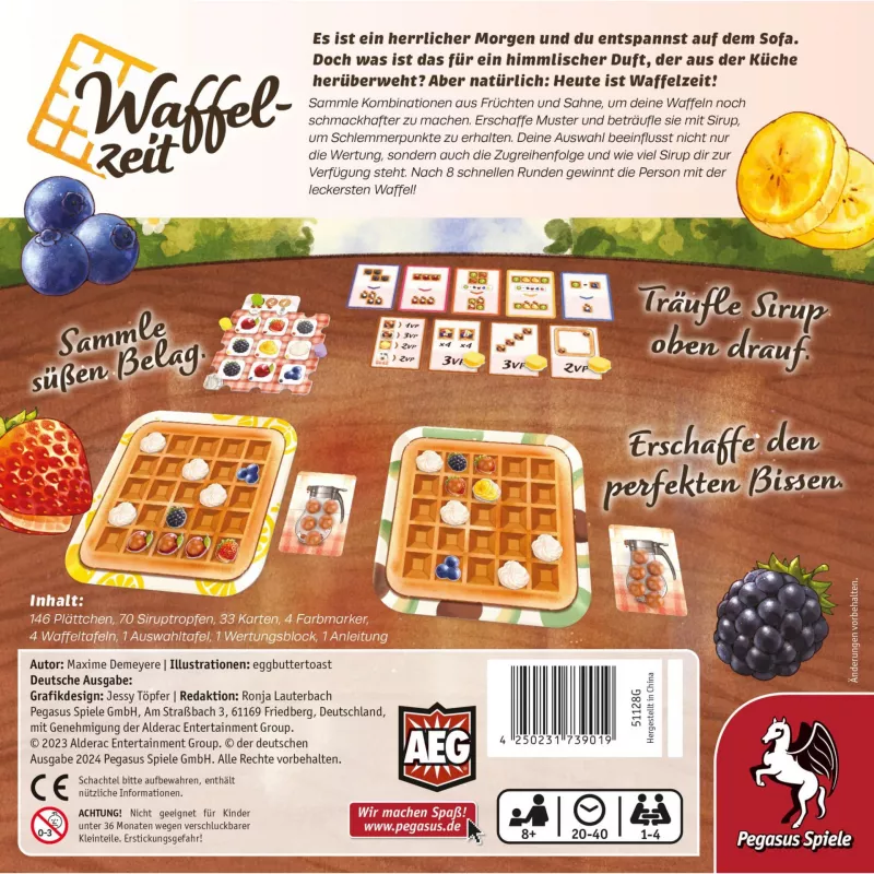 PEGASUS Waffle Time sirds vafeļu panna, 930 W, nepiedegoša, nerūsējošais tērauds
