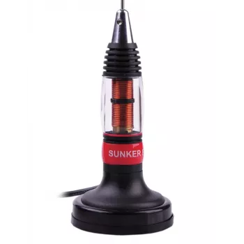 PEIYING Sunker Elite CB 119 CB Antena ar magnētu, 26.960-27.400 MHz, 100W, 50 Ohm, 65cm, PL-259, RG-58 4m