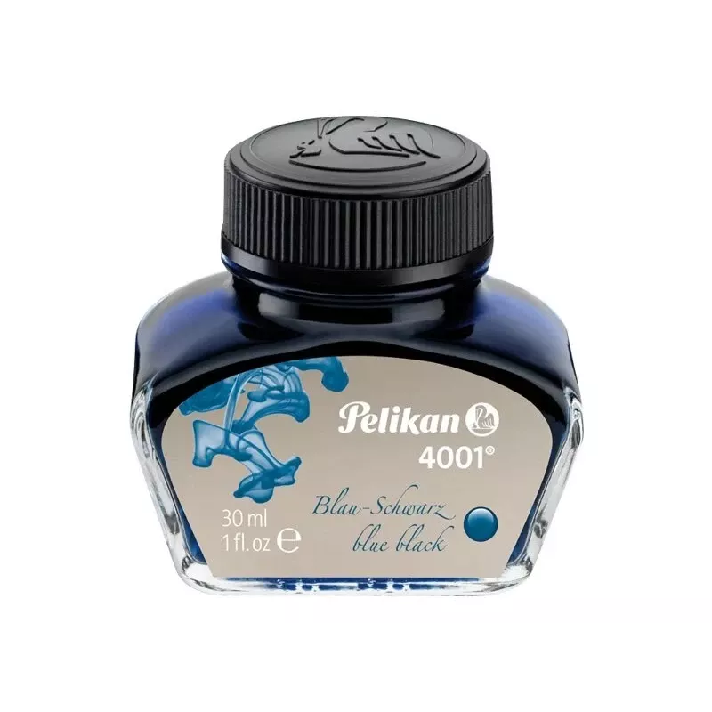 Pelikan 4001 tintes pildspalvas tinte, zili melna, 30 ml stikla pudele 301028