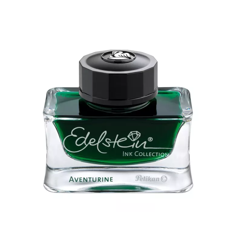 Pelikan Edelstein Ink Aventurine - zaļš tintes pildspalvas tintes, 50 ml stikla pudele 339366