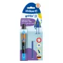 Pelikan griffix® pildspalva ar tinti kreiliem - Neonmelna - Zila tinte - Kārtridžu sistēma - Plastmasas korpuss - Nerūsējošā tērauda uzgalis - Kreiliem (820356)