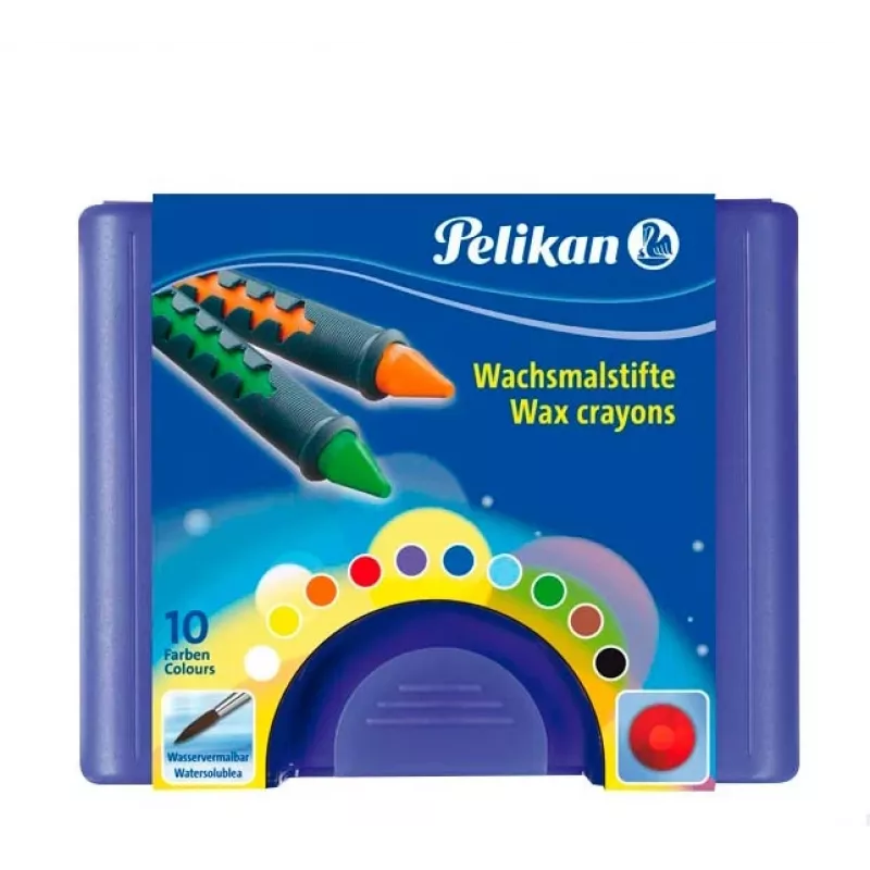 Pelikan K12 vaska krītiņi 10 krāsas kartona kastītē 723155