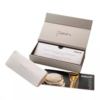 Pelikan M205 pildspalva ar tinti - melna ar sudraba apdari, vidēja uzgaļa 971945