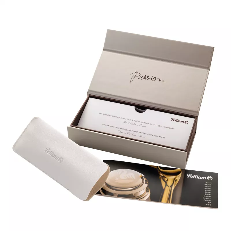 Pelikan M205 pildspalva ar tinti - melna ar sudraba apdari, vidēja uzgaļa 971945