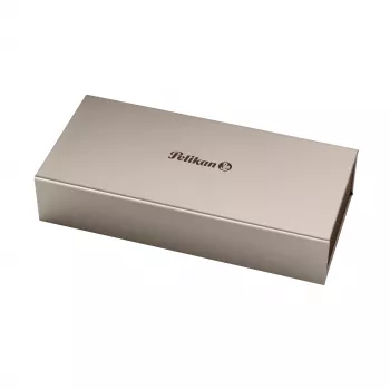 Pelikan M205 pildspalva ar tinti - melna ar sudraba apdari, vidēja uzgaļa 971945