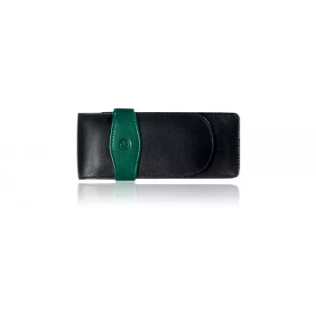 Pelikan TG32 īstas ādas pildspalvas futrālis melns-zaļš 924092