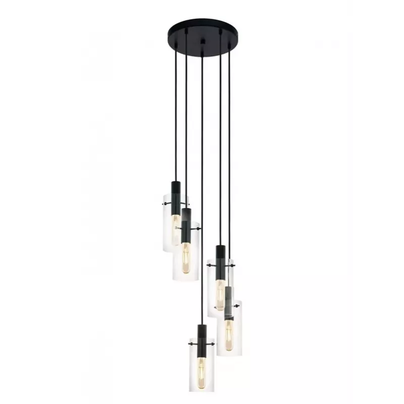 Piekaramo lampu Montefino 97368 5x60W E27 Hroms/Balts
