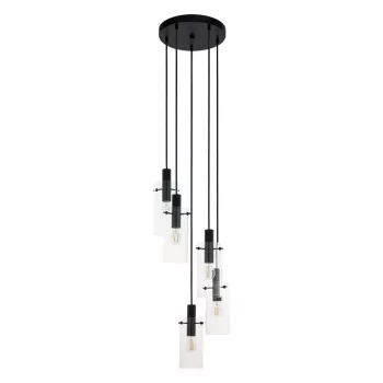 Piekaramo lampu Montefino 97368 5x60W E27 Hroms/Balts