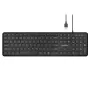 Perixx PERIBOARD-210 vadu īpaši plakana šķērveida tastatūra, ASV izkārtojums, melna