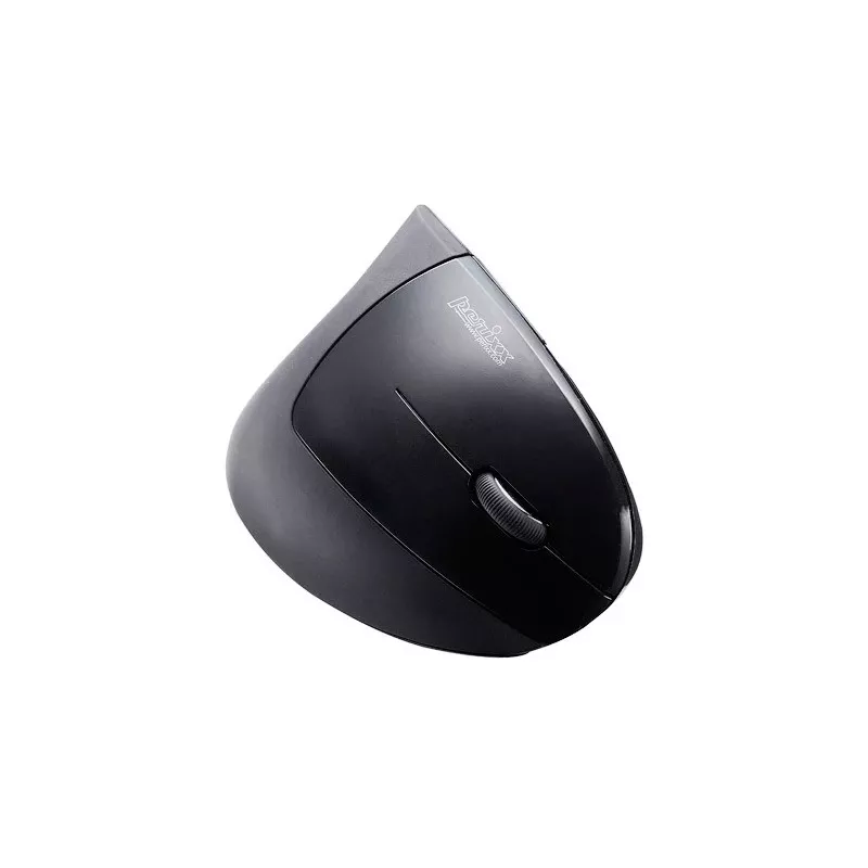 Perixx PERIMICE-713 bezvadu ergonomiskā vertikālā pele, labajai rokai, optiskā, 2000 DPI, 2,4 GHz, nano uztvērējs, melna