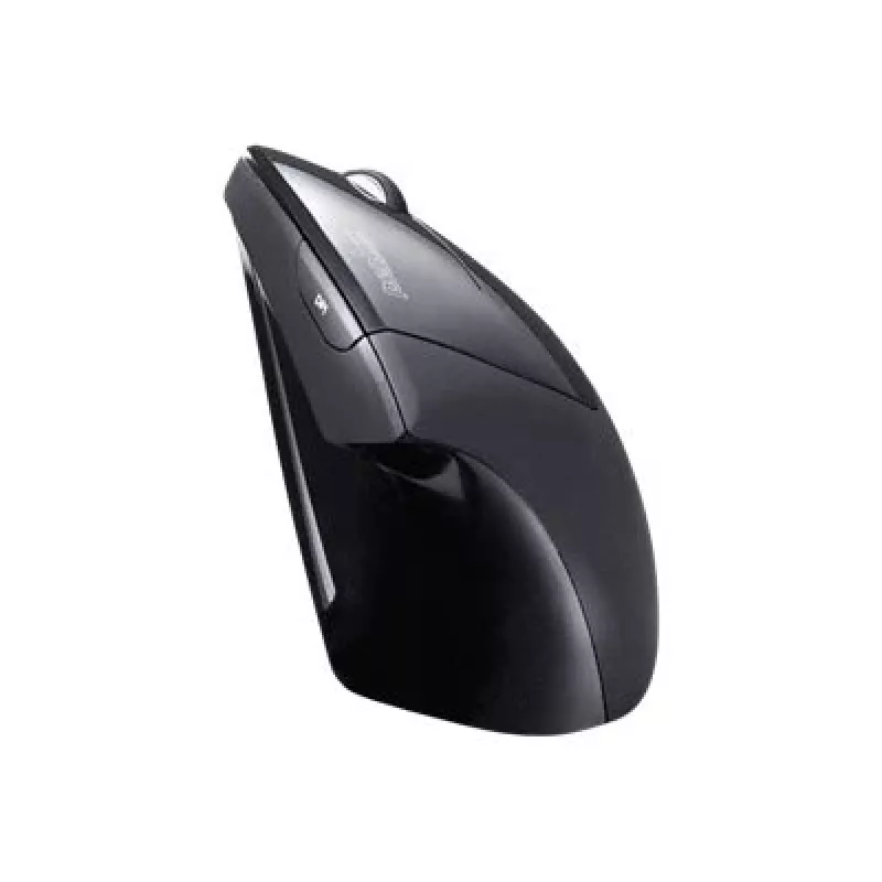 Perixx PERIMICE-713 bezvadu ergonomiskā vertikālā pele, labajai rokai, optiskā, 2000 DPI, 2,4 GHz, nano uztvērējs, melna