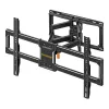 Perlegear PGLF12-EU pilnas kustības TV sienas stiprinājums 42-82 collu televizoriem, 60 kg ietilpība, melns