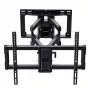 PERLEGEAR PGLF15 Pilnas kustības TV stiprinājums 40-86 collu televizoriem, 60 kg ietilpība, dubultā roka, melns