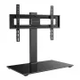 Perlegear PGTVS26-US 32-70 TV Mount Freestanding TV Stand with Tempered Glass Base, Black