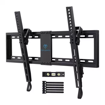 PERLESMITH PSLTK1 Full Motion TV Mount 37-82 collu televizoriem, dubultās šarnīra rokas, 60 kg ietilpība, VESA 200x100 līdz 600x400, melns