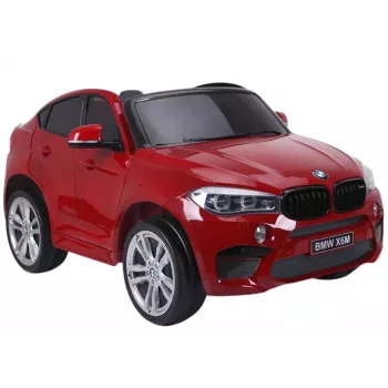 PETMEX Battery-Powered Car New BMW X6M SUV LED Lights MP3 Red Lacquered