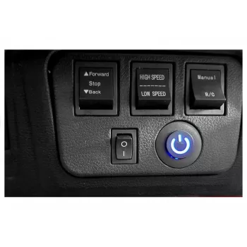 PETMEX Ar akumulatoru darbināms džips HP012 bērniem ar LED gaismām un MP3, melns