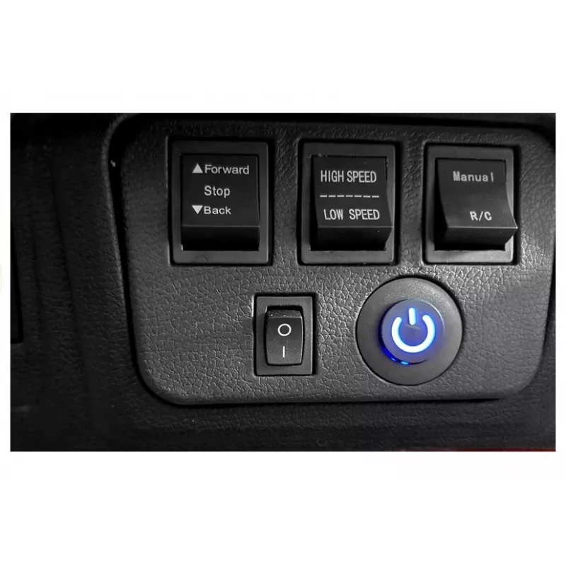 PETMEX Ar akumulatoru darbināms džips HP012 bērniem ar LED gaismām un MP3, melns