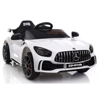 PETMEX Mercedes-AMG GTR 12V bērnu elektriskā braucamā mašīna - balta