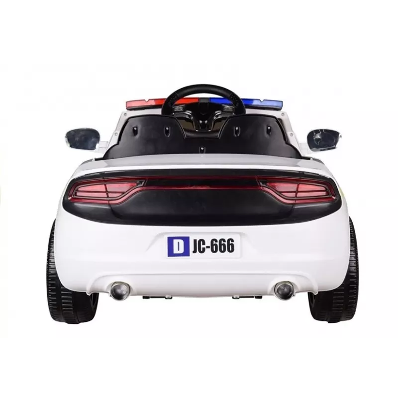 PETMEX Policijas auto ar akumulatoru braucamā rotaļlieta balta