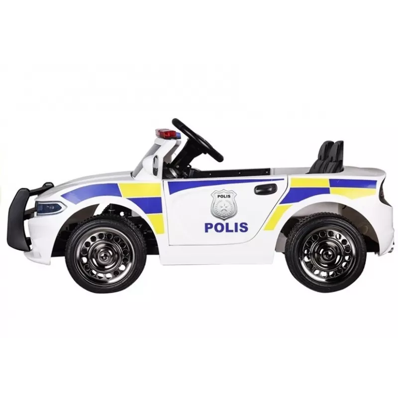 PETMEX Policijas auto ar akumulatoru braucamā rotaļlieta balta