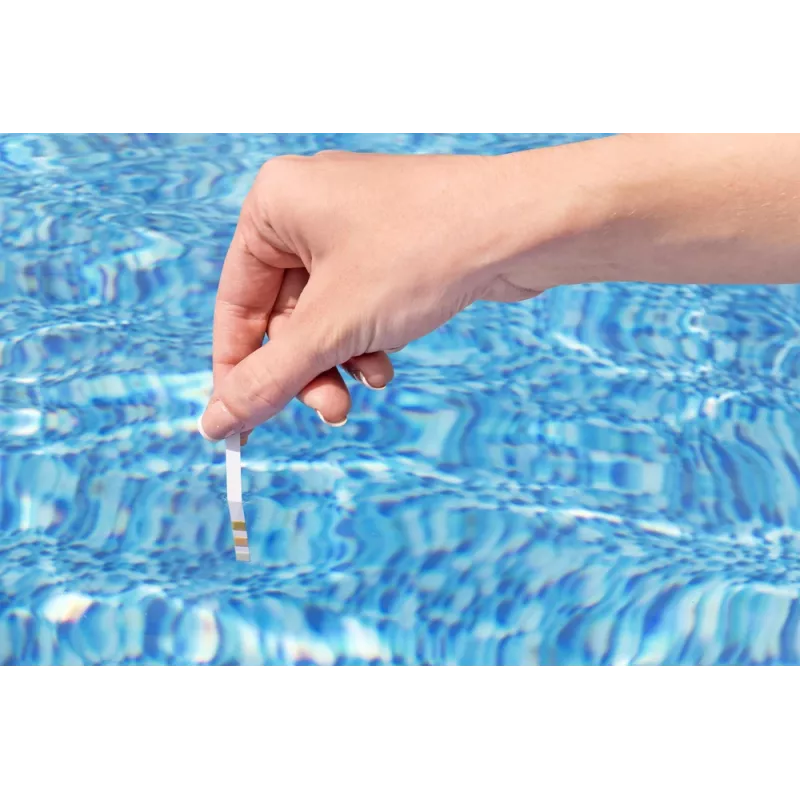 PH Pool Tester Bestway 58142 - 50 Ūdens Testa Sloksnes Brīvajam Hloram, pH, Kopējai Sārmainībai