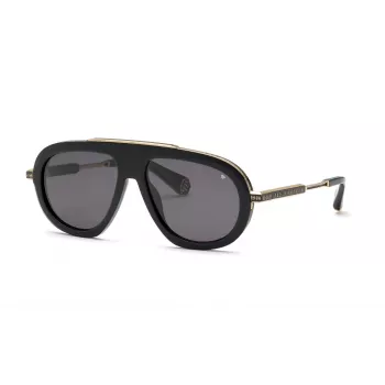 PHILIPP PLEIN MAN SPP151M570700 Saulesbrilles Melns Acetāts Pelēkas Lēcas 57mm