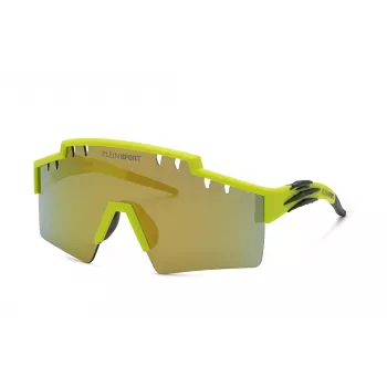 PHILIPP PLEIN MAN Saulesbrilles SSP001-991KCX Oversized Shield Melna Pelēka UV400