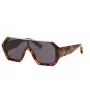 Philipp Plein Vīriešu Saulesbrilles SPP047990728 - Melns Acetāta Rāmis, Pelēkas Polikarbonāta Lēcas, UV400 Aizsardzība