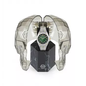 Philipp Plein Vīriešu Pulkstenis PWPMA0224 43mm Melns Ciparnīca Silikona Siksniņa