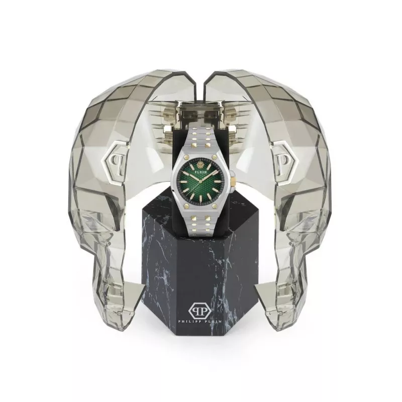 Philipp Plein Vīriešu Pulkstenis PWPMA0224 43mm Melns Ciparnīca Silikona Siksniņa
