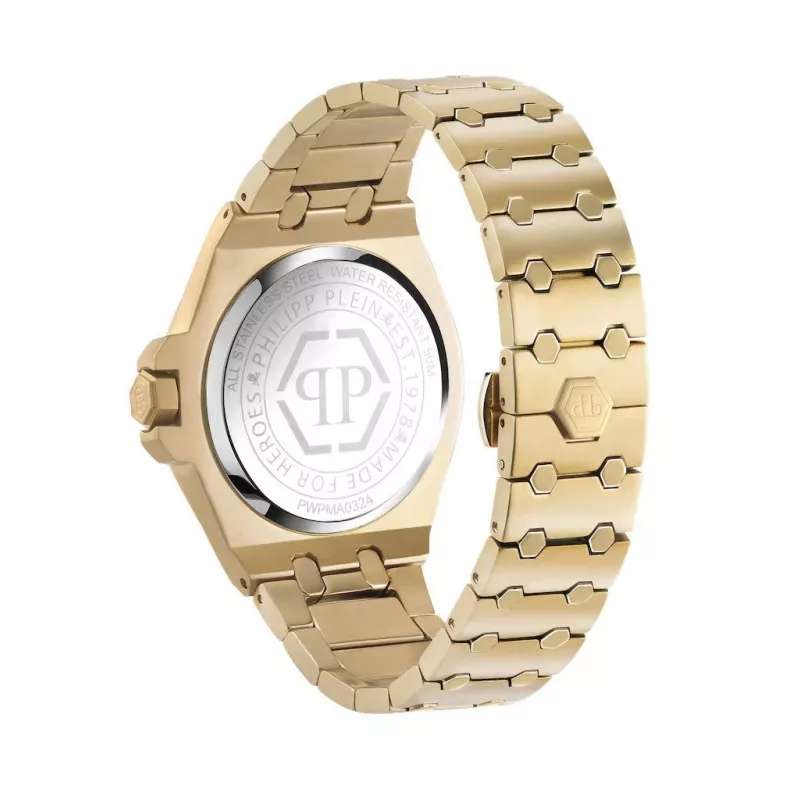 Philipp Plein vīriešu pulkstenis PWPMA0324 43mm melns skeleta ciparnīca silikona siksniņa