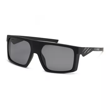 PHILIPP PLEIN SPORT Vīriešu saulesbrilles SSP009-58U28P - Taisnstūra pilna rāmja rāmis, pelēkas lēcas, UV400 aizsardzība