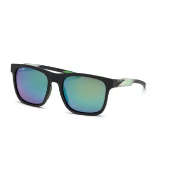 Philipp Plein Sport vīriešu saulesbrilles SSP010-56U28Z - melns acetāta rāmis, pelēkas polikarbonāta lēcas, 56/19/135 mm
