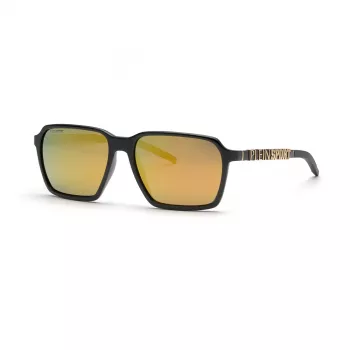 Philipp Plein Sport Vīriešu Saulesbrilles SSP012-59Z42P - Melns Acetāta Rāmis, Pelēkas Polarizētas Lēcas, 59/16/145 mm