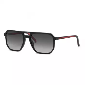Philipp Plein Sport Vīriešu Saulesbrilles SSP032-580703 - Melns Rāmis, Pelēkas Lēcas - 58/19/145 mm