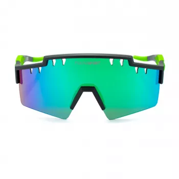 PHILIPP PLEIN SPORT SSP001-99U28V Vīriešu saulesbrilles - Melns rāmis, Pelēkas lēcas, Vairoga stils