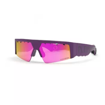 Philipp Plein Sport SSP006-71GEAV Vīriešu saulesbrilles, melns rāmis, pelēkas lēcas, 71/12/130 mm