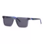 Philipp Plein Sport SSP034-5604AL Vīriešu taisnstūra saulesbrilles - Melns rāmis, pelēkas lēcas 56/18/145 mm