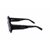Philipp Plein SPP047-0Z21 Vīriešu saulesbrilles Melns rāmis Pelēkas lēcas 99mm