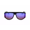PHILIPP PLEIN SPP093M-703V Vīriešu kvadrātveida pilotu saulesbrilles, melns acetāta rāmis, pelēkas polikarbonāta lēcas, UV400 aizsardzība, 65/16/145 mm