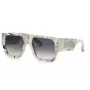 PHILIPP PLEIN SPP094M5409YL Vīriešu saulesbrilles - Acetāta rāmis, pelēkas lēcas, 54/18/145 mm