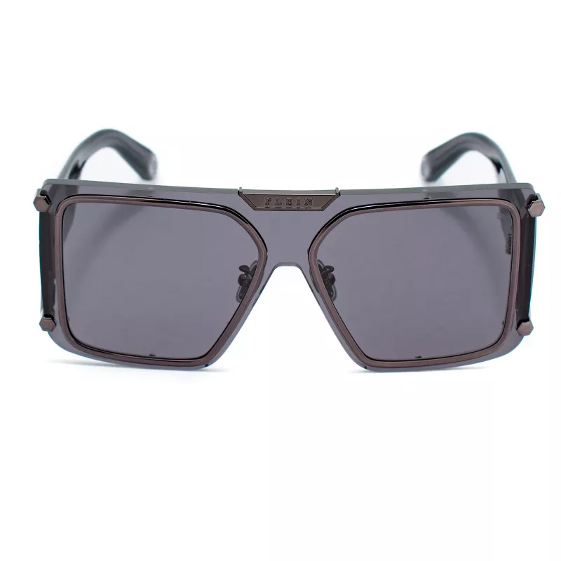 Philipp Plein SPP096M990I86 Vīriešu saulesbrilles Pilot Aviator Metāls Melnas Pelēks Gradients UV400 99mm