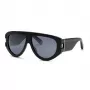 Philipp Plein SPP127M60700G Vīriešu saulesbrilles - Melns acetāta rāmis, tumši pelēkas lēcas, 60/13/145 mm