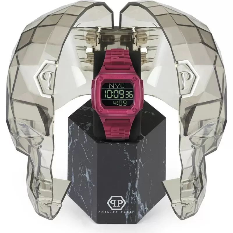 Philipp Plein The $keleton Automātiskais Unisex Pulkstenis PWHAA0121 47mm Melns Silikons