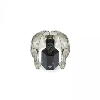 Philipp Plein The $keleton vīriešu automātiskais pulkstenis PWPRA0624 46mm nerūsējošais tērauds melns silikons